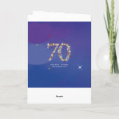 70誕生日 – 星の年齢70歳 – 青 カード (裏面)