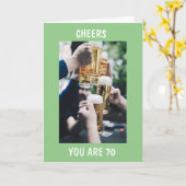 **70誕生日**祝お客様への応援 カード (黄色い花)