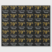 70誕生日:豪華エレガントなフェイク金ゴールドルック# ラッピングペーパー (フラット)