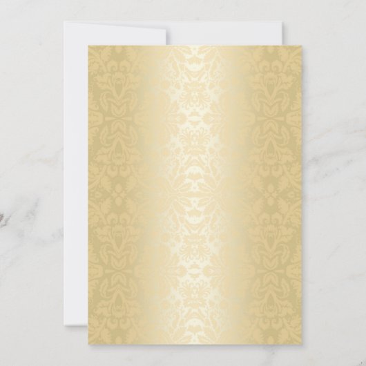 70誕生日-金ゴールドダマスク 招待状 (裏面)