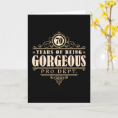 70誕生日（70年の華麗さ） カード (黄色い花)