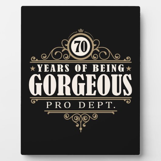 70誕生日（70年もの豪華さ） フォトプラーク (正面)