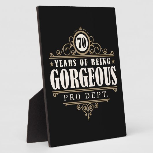 70誕生日（70年もの豪華さ） フォトプラーク (側面)