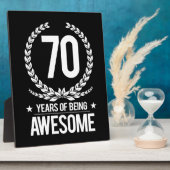 70誕生日(70歳素晴らし) フォトプラーク (側面)