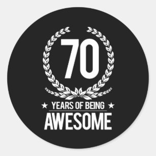 70誕生日(70歳素晴らし) ラウンドシール
