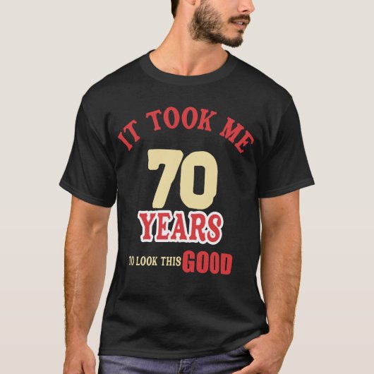 70誕生日、70歳 – 70歳 Tシャツ (正面)