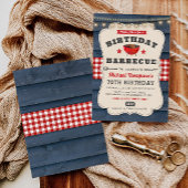 70誕生日BBQサマーバーベキューパーティー 招待状
