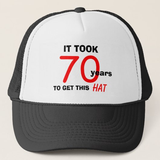 70誕生日Gagギフトハット男性へ キャップ (正面)