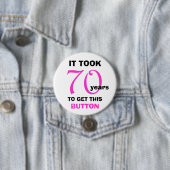 70誕生日Gagギフトボタン – おもしろい 缶バッジ (インサイチュ)