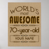 70誕生祝いワールドファブ最高のルス ポスター (正面)