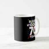 70賛美年のシャツハッピー70誕生 コーヒーマグカップ (正面右)