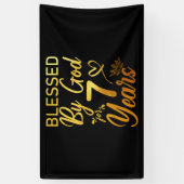 70賛美年間の神の信仰70誕生日 横断幕 (縦)