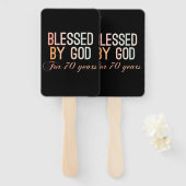 70賛美年間、神によって ハンドファン (正面&裏面)