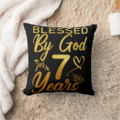 70賛美年70誕生日信仰の神による クッション (ブランケット)