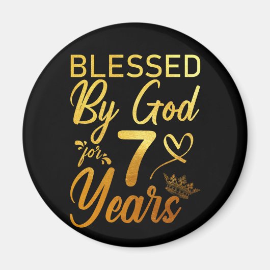 70賛美年70誕生日信仰の神による マグネット (正面)