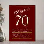 70赤70th誕生日パーティー金ゴールド 箔招待状<br><div class="desc">お祝前の愛する人の70歳の誕生日のスタイルは、これらの豪華な赤と金ゴールド箔70歳の誕生日の招待状。美しい赤の背景を持つ、このデザインはtouch用の金ゴールド箔でアクセントエレガント付き。70誕生祝いのマイルストーンに最適な、これらのパーティー招待状はあなたの友人や家族を感動させる。この美しい招待状で、愛する人の大きな日をさらに特別なものにする！</div>