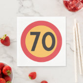 70速度制限道路交通標識 スタンダードランチョンナプキン (インサイチュ)