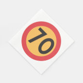 70速度制限道路交通標識 スタンダードランチョンナプキン (角)