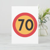 70速度制限道路交通標識 招待状 (スタンド正面)