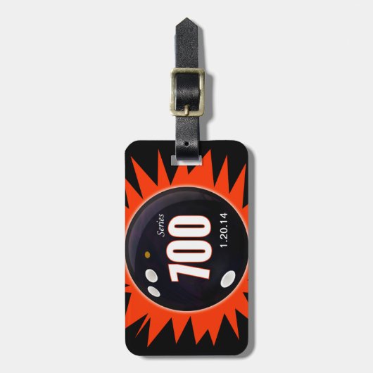 700ボーリングシリーズ – 赤 ラゲッジタグ (正面縦)