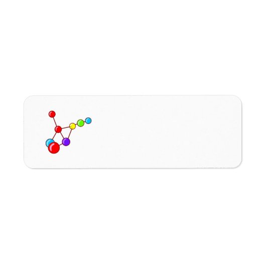 700分子科学原子グラフィックカラフルスロゴ ラベル (正面)