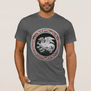 [700]アイスランドドラゴン、ランドヴェッティル[シルバー] Tシャツ