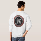 [700]アッシリア翼ブル – シルバーラマス Tシャツ (裏面フル)