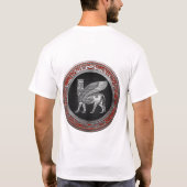 [700]アッシリア翼ブル – シルバーラマス Tシャツ (裏面)