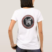 [700]アッシリア翼ライオン – シルバーラマス Tシャツ (裏面)