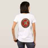 [700]アッシリア翼ライオン – 金ゴールドラマス Tシャツ (裏面フル)