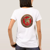 [700]アッシリア翼ライオン – 金ゴールドラマス Tシャツ (裏面)