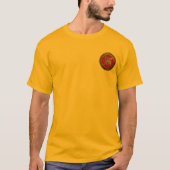 [700]アッシリア翼ライオン – 金ゴールドラマス Tシャツ (正面)