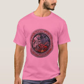 [700]ケルトの宝物 – 銀の3匹の犬 Tシャツ (正面)