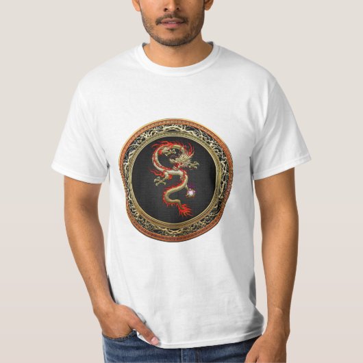 [700]ゴールデンドラゴン中国のフカンロン Tシャツ (正面)