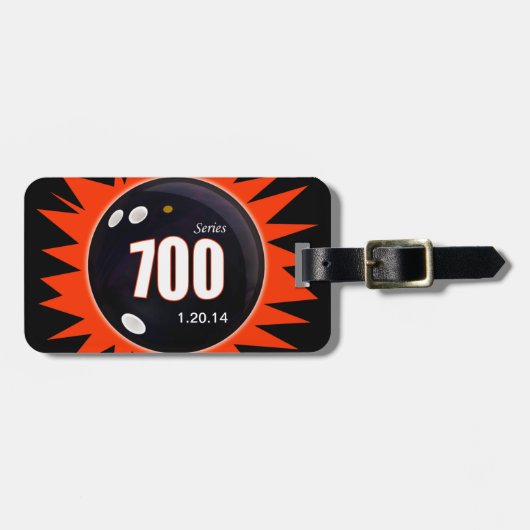 700 ボウリングシリーズ - 赤 ラゲッジタグ (正面横)