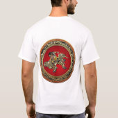 [700]北斎 – 獅子乗り獅子 Tシャツ (裏面)
