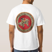 [700]北斎 – 獅子乗り獅子 Tシャツ (裏面)