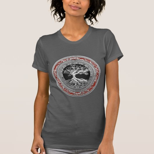 [700]埋蔵物: [銀]ケルト族の生命の樹 Tシャツ (正面)