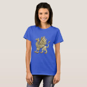 [700]神聖な金グリフィン Tシャツ (正面フル)