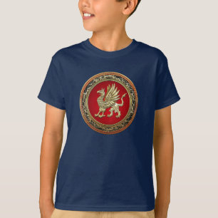 [700]神聖な金ゴールドのグリフィン Tシャツ
