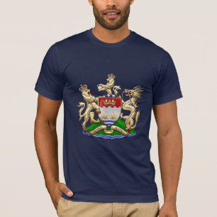 [700]香港の歴史的1959-1997紋章付き外衣 Tシャツ