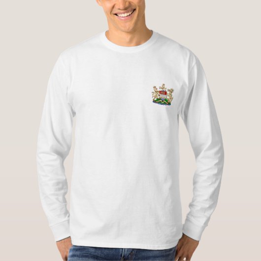 [700]香港の歴史的1959-1997紋章付き外衣 Tシャツ (正面)