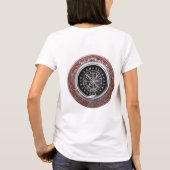 [700] Vegviser -バイキングシルバー魔法Runic Compass Tシャツ (裏面)