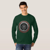 [700] Vegviser -バイキングシルバー魔法Runic Compass Tシャツ (正面フル)