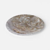 7060-結婚のブーケと結婚のリングや輪 ペーパープレート (アングル)