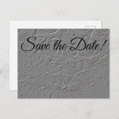 7060-E-エンボスブーケ&リングや輪 ポストカード (正面/裏面)