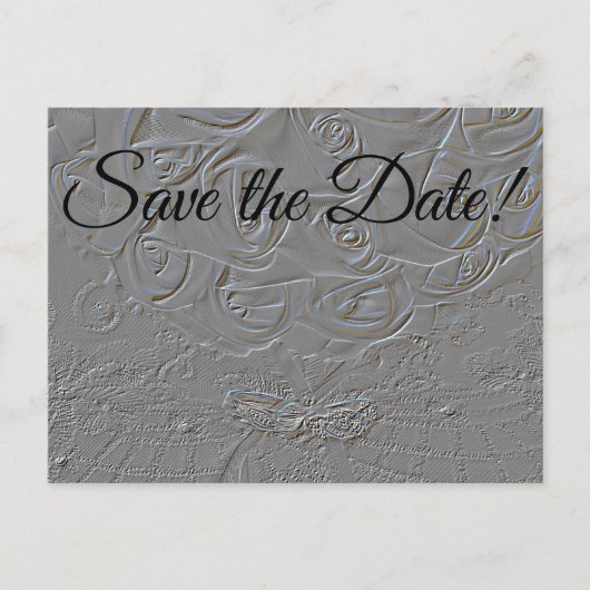 7060-E-エンボスブーケ&リングや輪 ポストカード (正面)