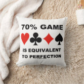 70%のゲームは完璧なブリッジのユーモアに相当する クッション (ブランケット)