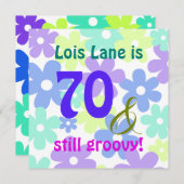 70&まだグルービー！ベビーブーマー誕生日 招待状 (正面/裏面)