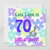 70&まだグルービー！ベビーブーマー誕生日 招待状 (正面)